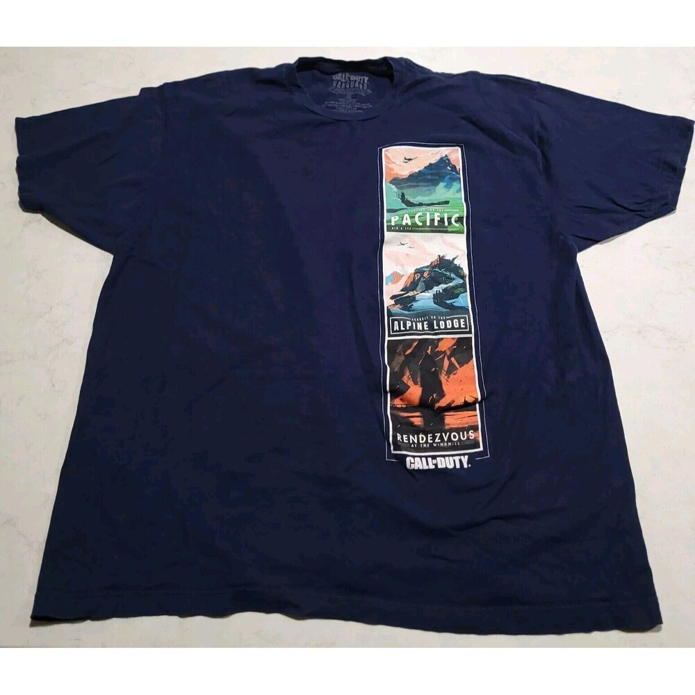 Call Of Duty Vanguard Video Game 100% Cotton Activision 2XL Graphic T Shirt EUC